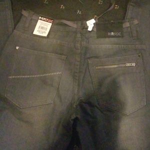 Tony Hawk Belted Gray Skinny Jeans Steel Gray NEW